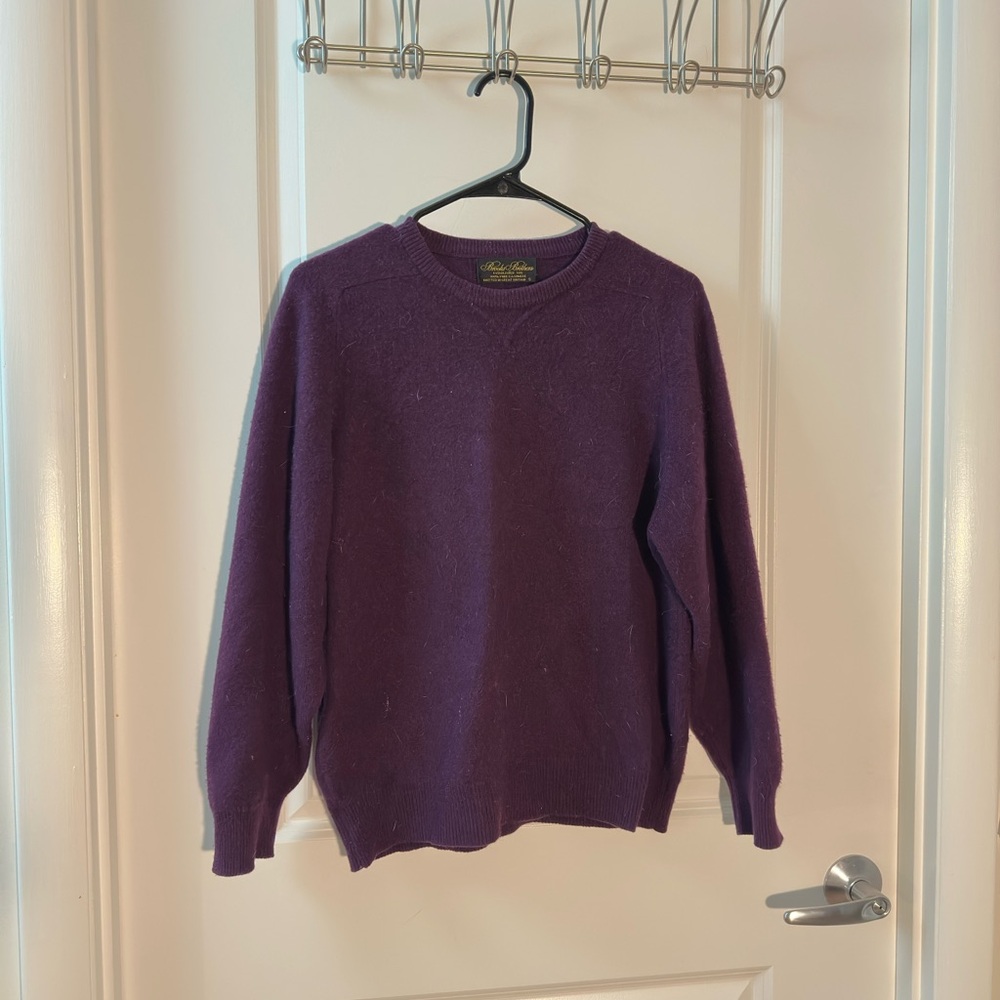 Vintage brooks brothers fine 100% pure cashmere purple sweater